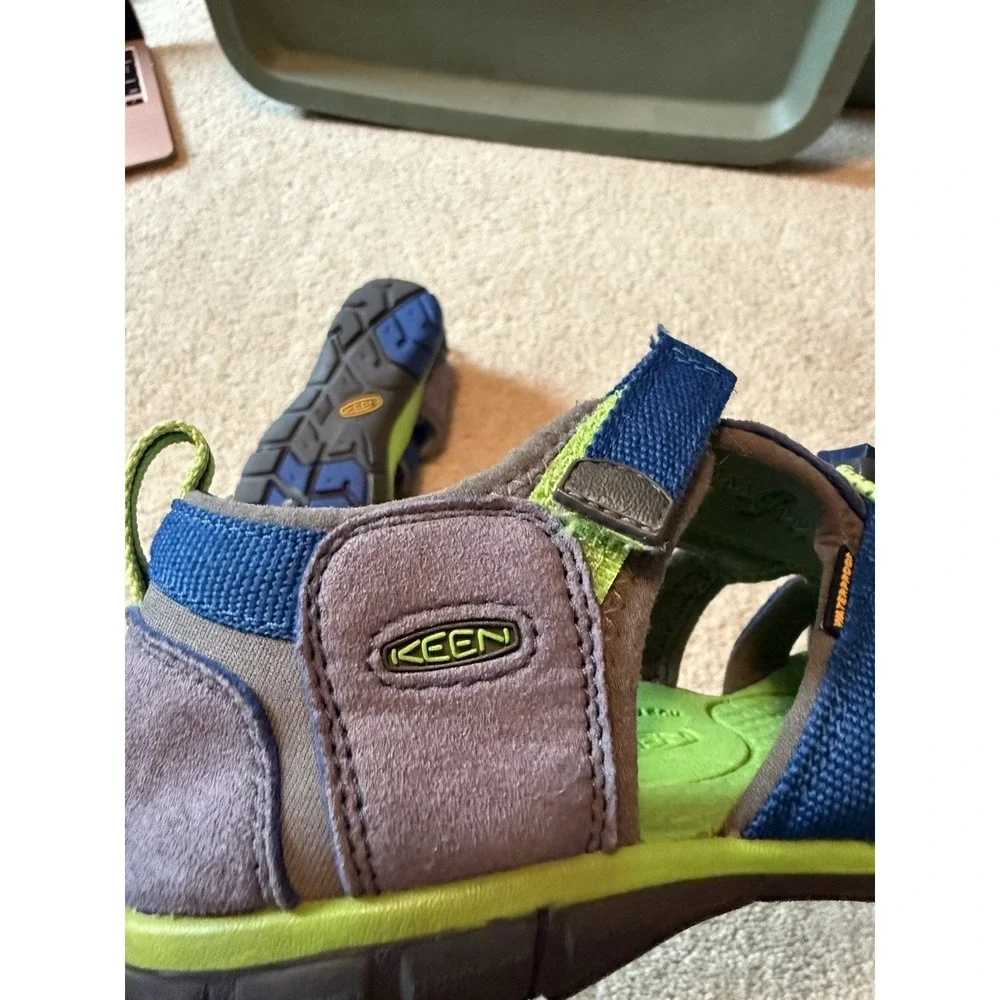 Keen Newport H2 Sandals Waterproof Sport Shoes‎ Blue Green Boys Big Kids Size 3